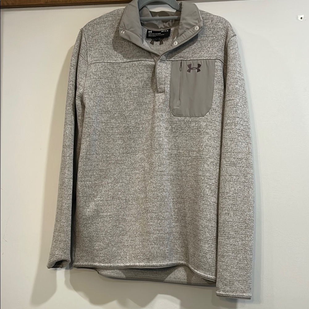 Under Armour Heather Gray Quarter-Zip Pullover